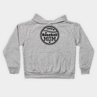 Proud Baseball Mom, Sports Gift Kids Hoodie